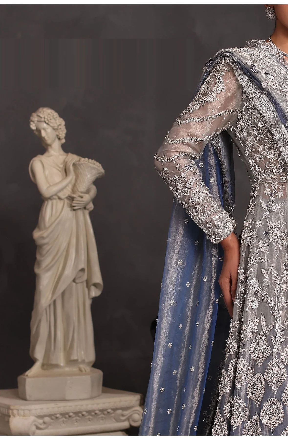 Ahmed Sultan - Luxury Organza Embroidered 3 Piece Unstitched - StarLace - Image 3