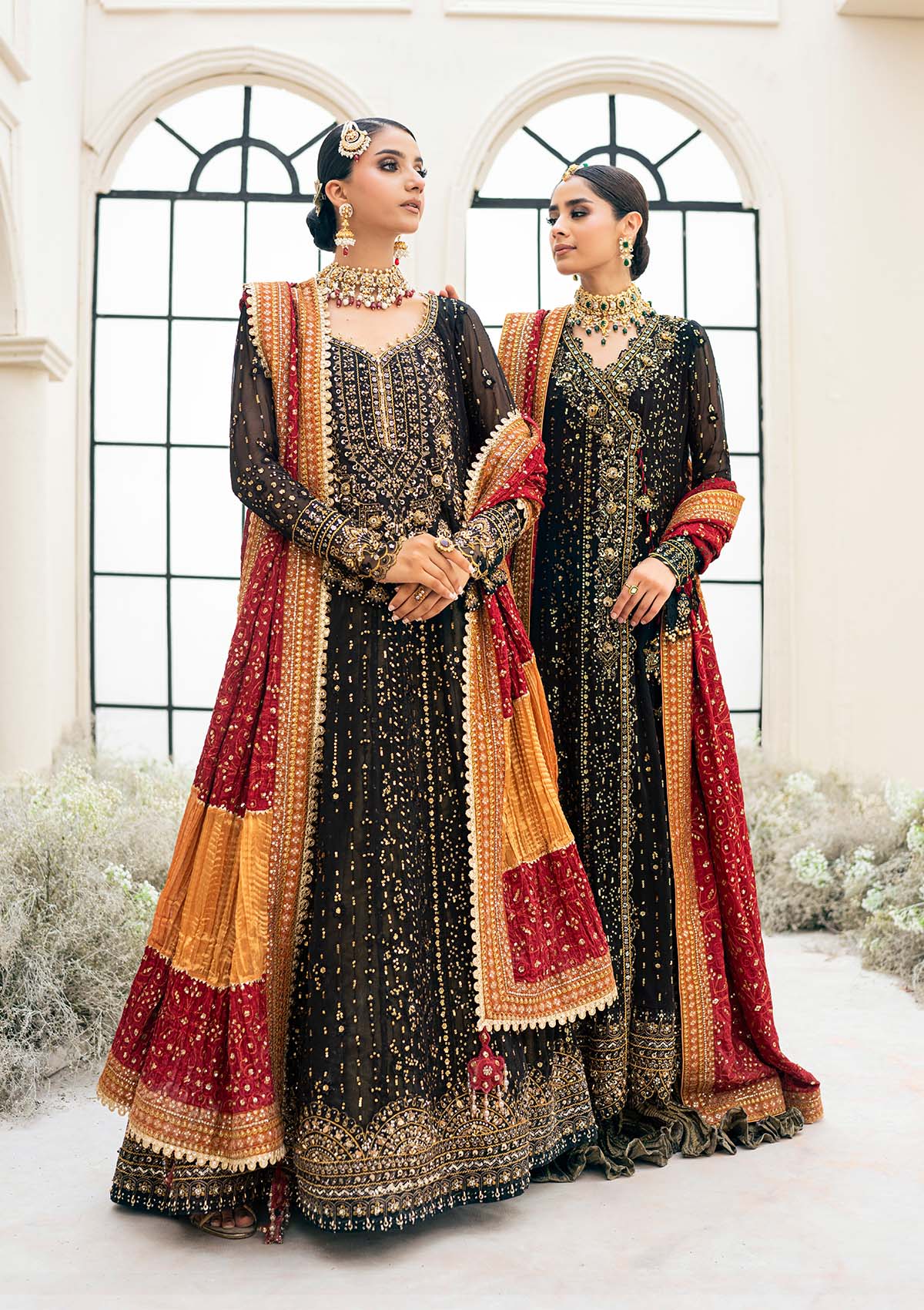 AIK ATELIER Luxury Chiffon Unstitched Embroidered Collection Look 01 - Image 2