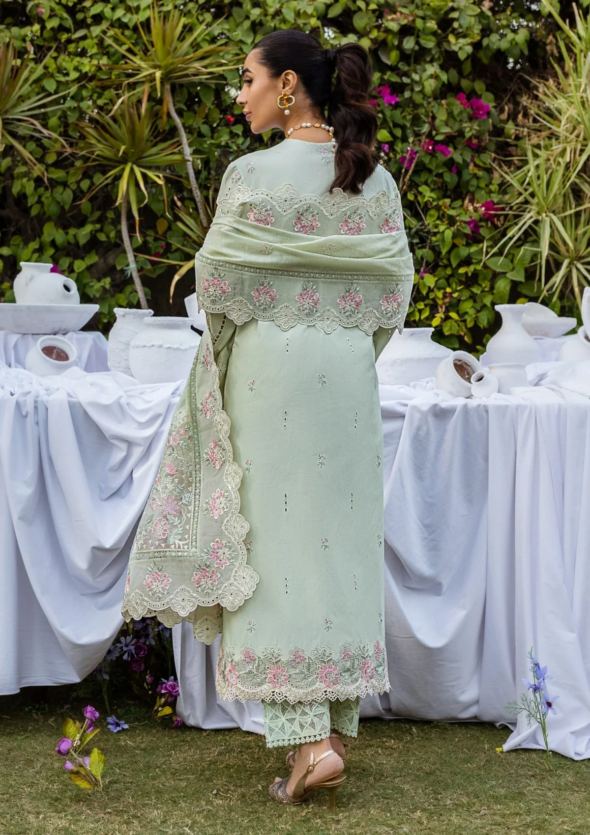Akbar Aslam Luxury Lawn Collection Unstitched 3 Pc Marais - Image 2
