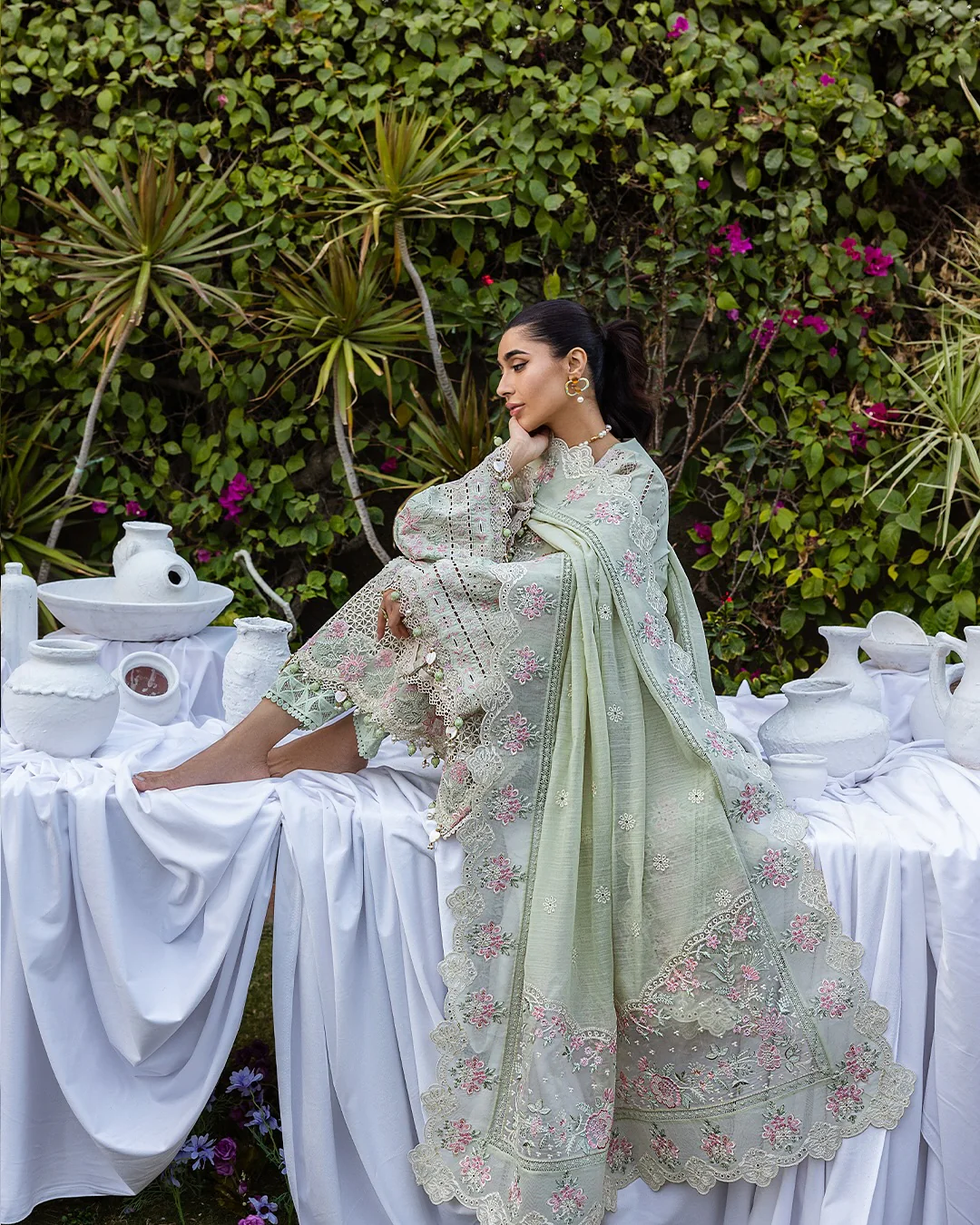 Akbar Aslam Luxury Lawn Collection Unstitched 3 Pc Marais - Image 5