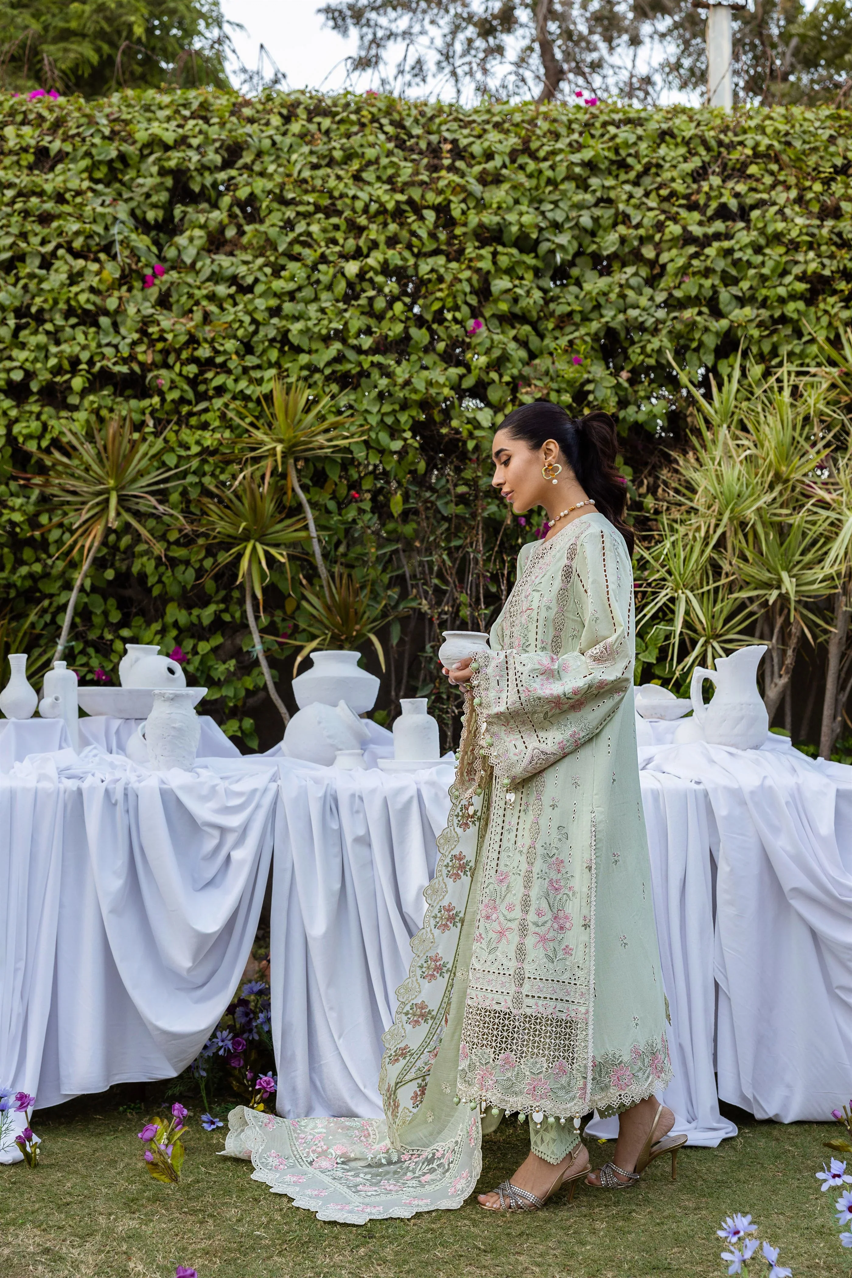 Akbar Aslam Luxury Lawn Collection Unstitched 3 Pc Marais - Image 8