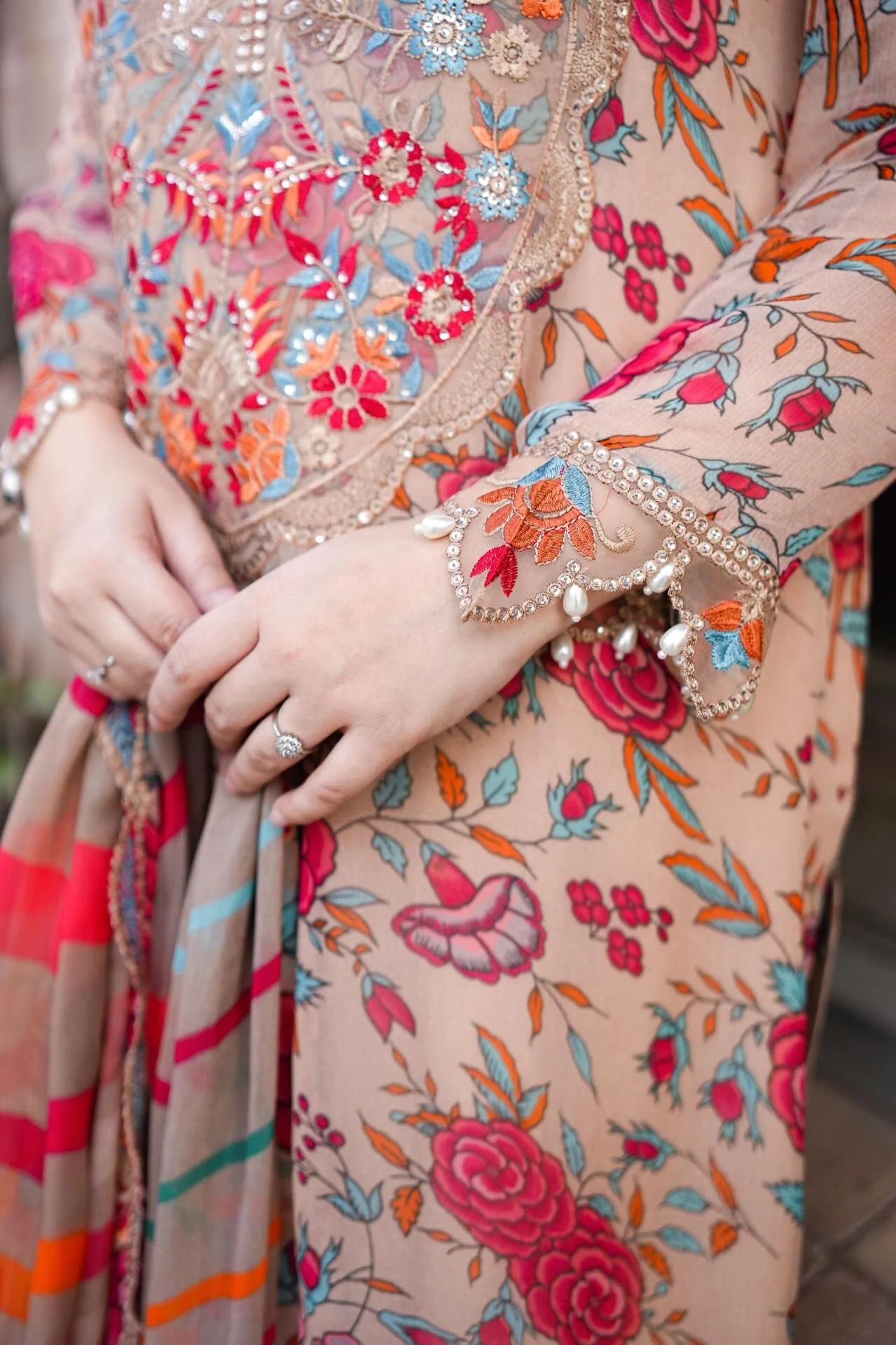 Aneelas - Luxury Lawn Embroidered 3 Piece Unstitched - ACL-EID-08 - Image 5