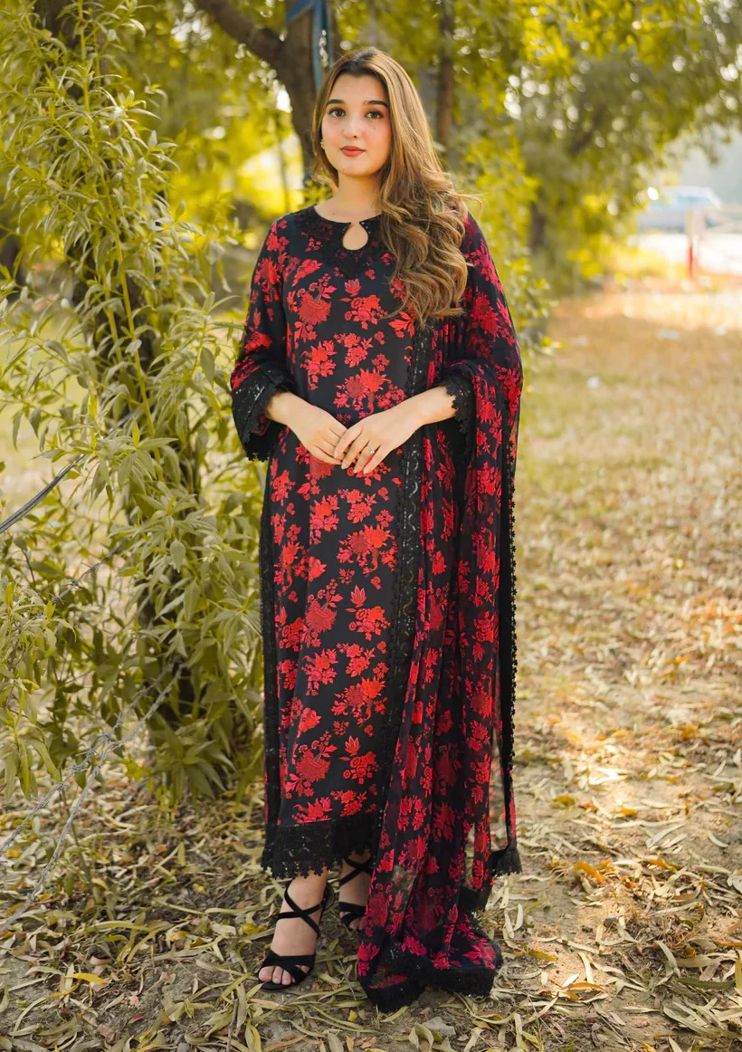 Aneelas - Luxury Lawn Embroidered 3 Piece Unstitched - WPR-21 - Image 2