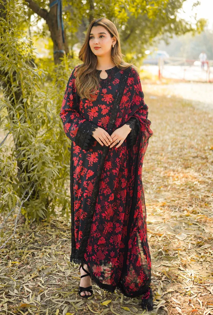 Aneelas - Luxury Lawn Embroidered 3 Piece Unstitched - WPR-21 - Image 3