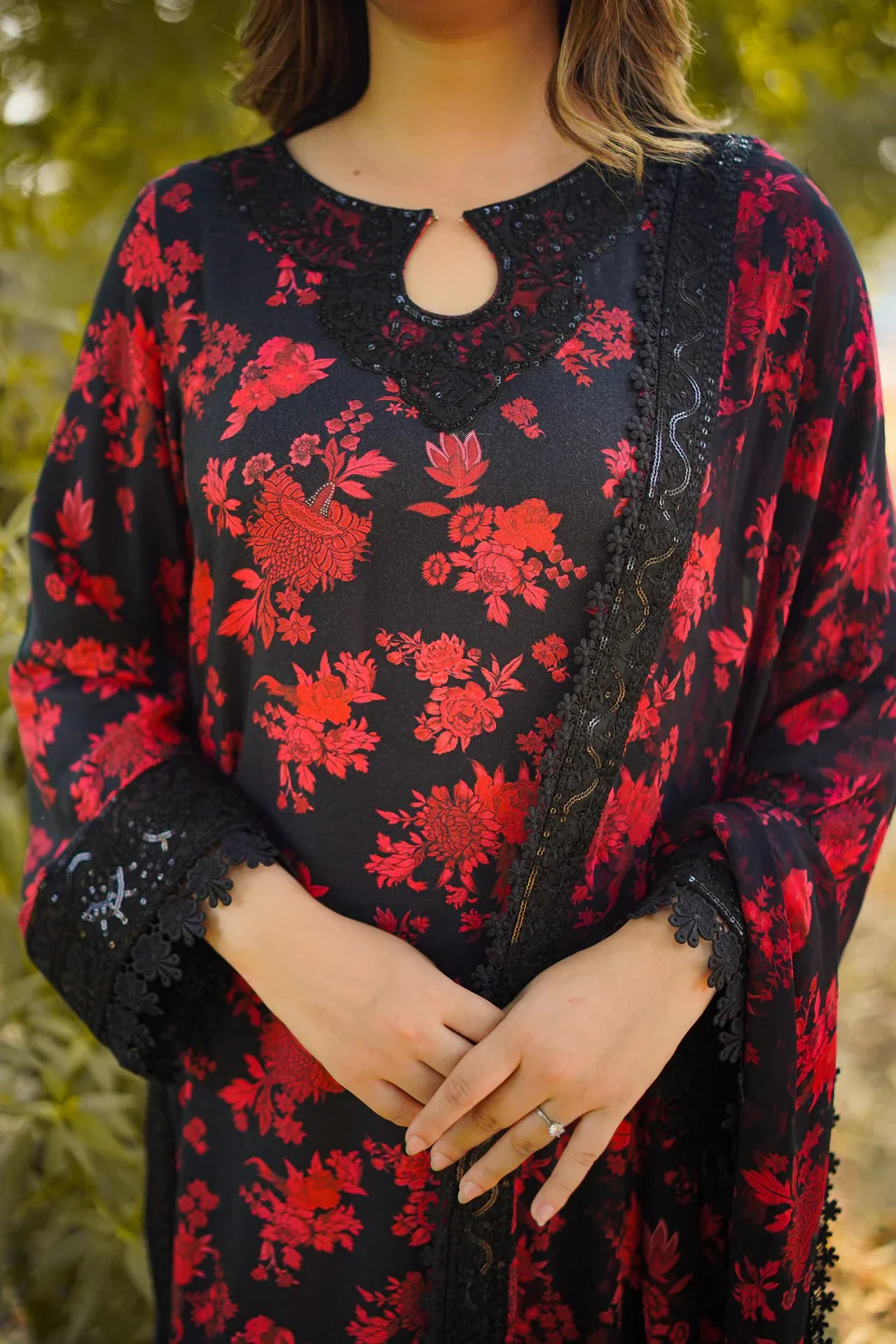 Aneelas - Luxury Lawn Embroidered 3 Piece Unstitched - WPR-21 - Image 5