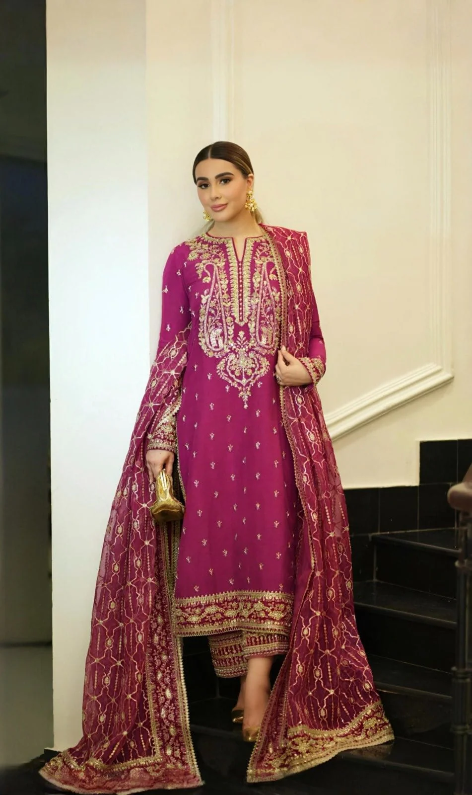 Aneelas Wedding Luxury Embroidered Hand Emblishment Collection ZINIA 987 - Image 2