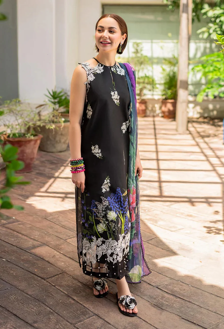 Asifa and Nabeel - Lawn Embroidered Unstitched 3 Piece - Surma MK-14 - Image 2