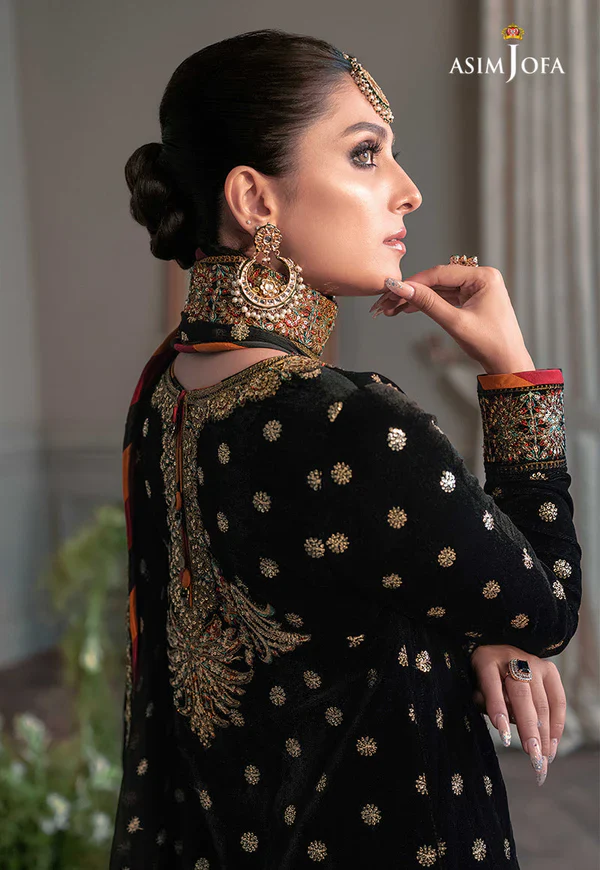 Asim Jofa - The Ayeza Edit Makhmal Royal Velvet Collection Unstitched 3 Pc - AJAM-02 - Image 7