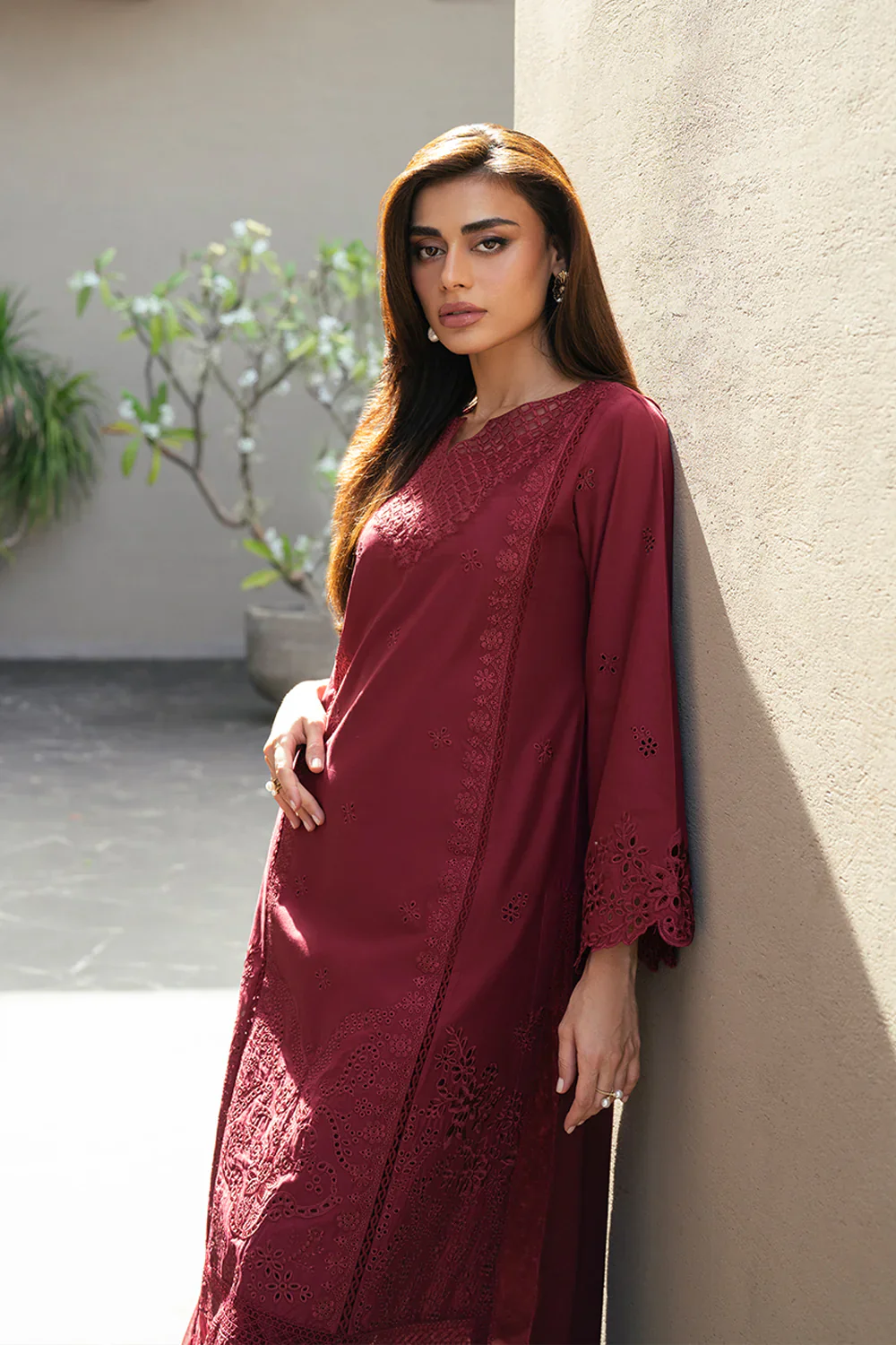 Azure Luxury Lawn Embroidered Unstitched Collection ROSSO ROYAL - Image 4