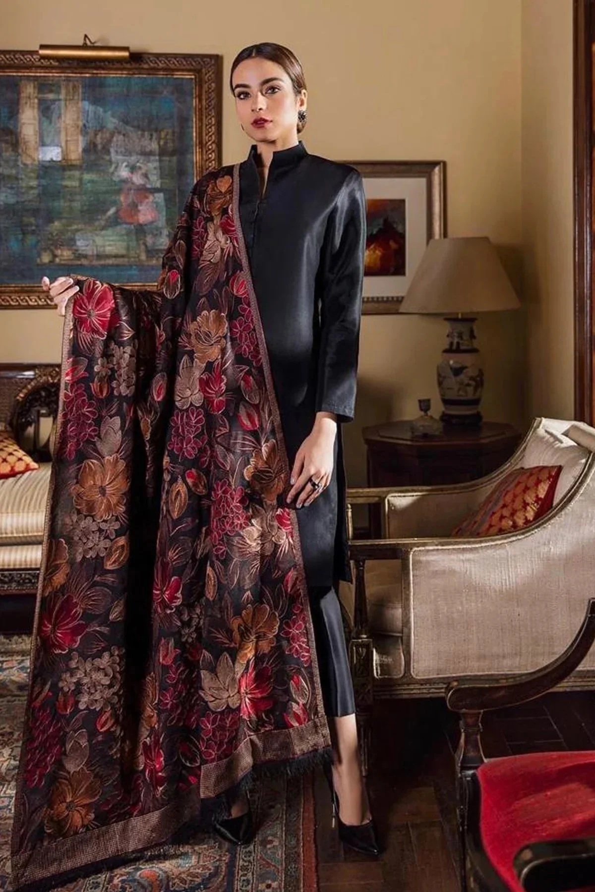 Bareeze Luxury Karandi Shawl Full Embroidered 2026 gulmina