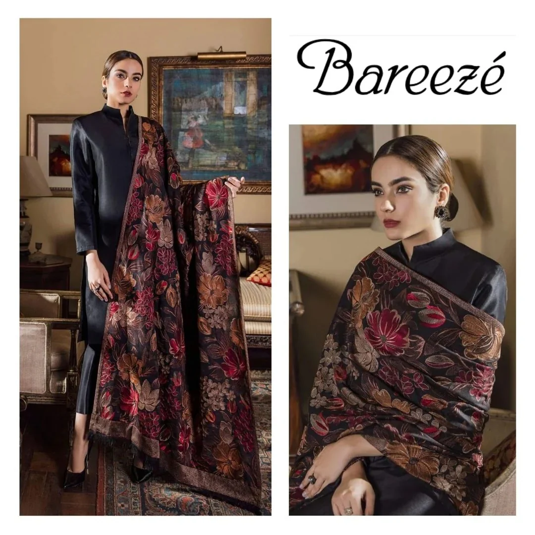 Bareeze Luxury Karandi Shawl Full Embroidered 2026 gulmina - Image 5