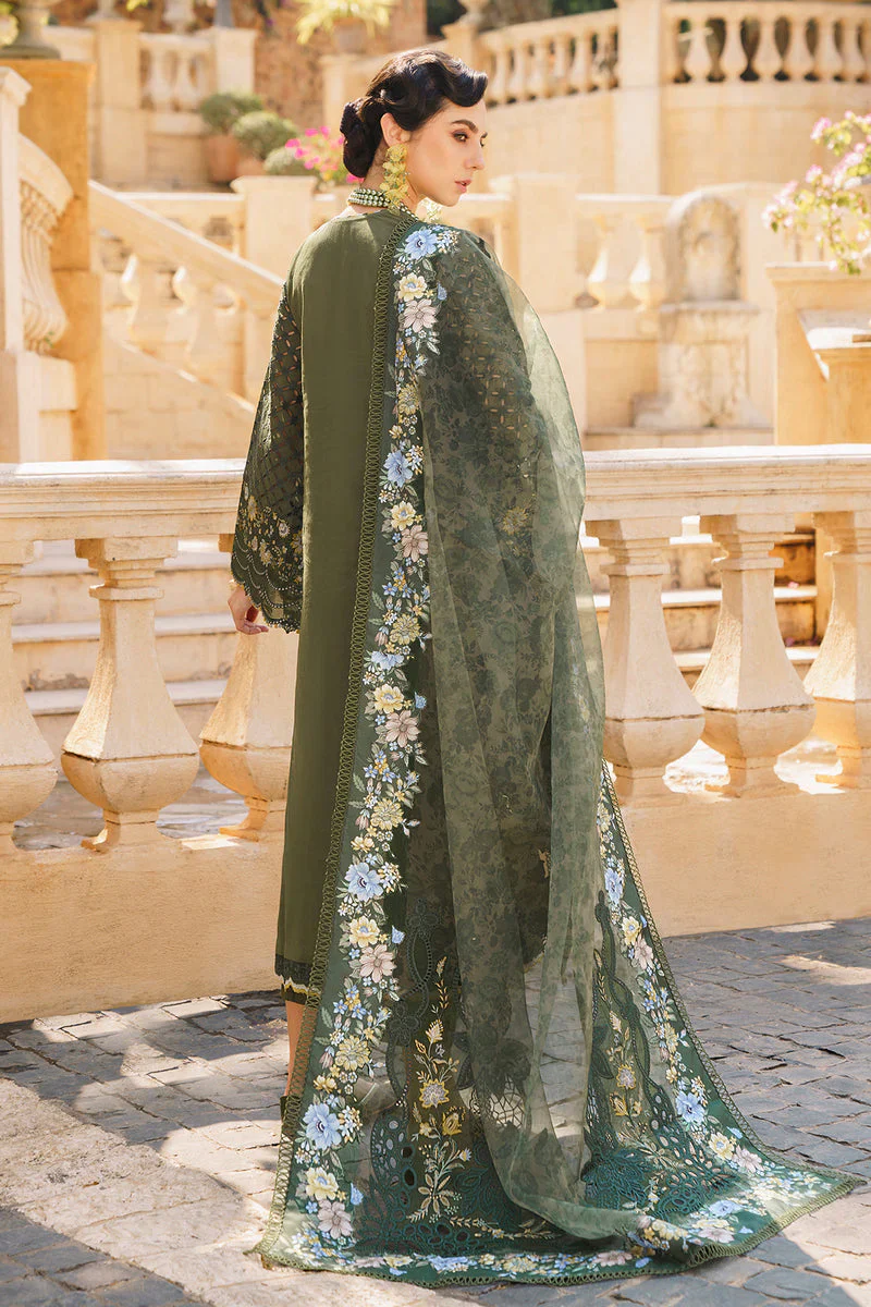 Baroque Embroidered Luxury Lawn Unstitched 3Pc Suit BQU - D10 - Image 4