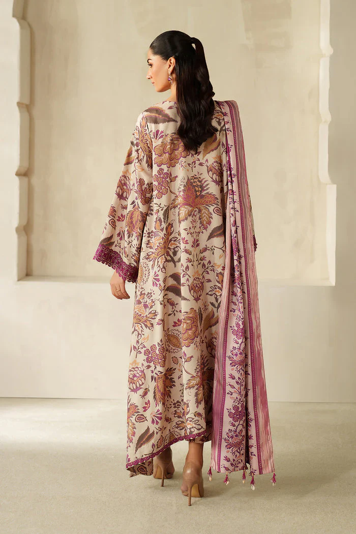 Baroque Luxury Lawn Embroidered & Printed Suit UE-4329 - Image 2