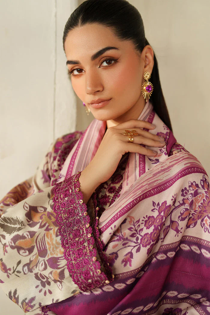 Baroque Luxury Lawn Embroidered & Printed Suit UE-4329 - Image 5