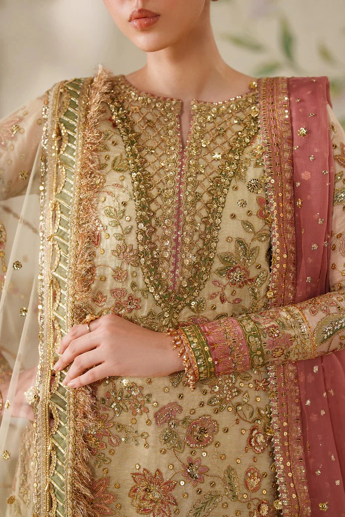 Baroque - Luxury Mysoory Embroidered 3 Piece Unstitched - CH14-02 - Image 10