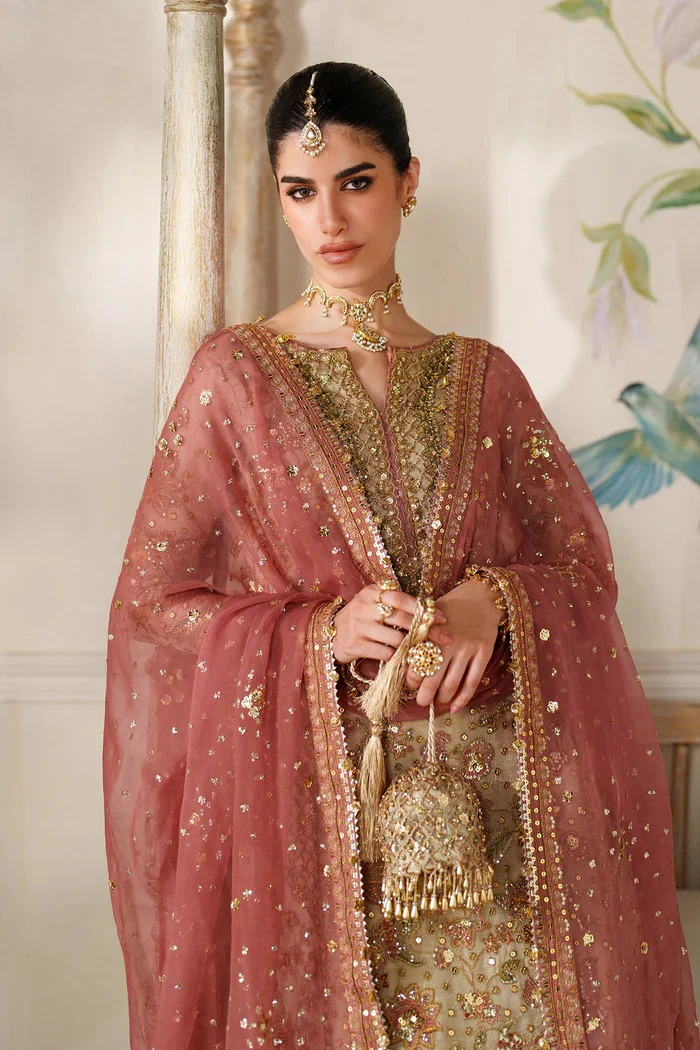 Baroque - Luxury Mysoory Embroidered 3 Piece Unstitched - CH14-02 - Image 13