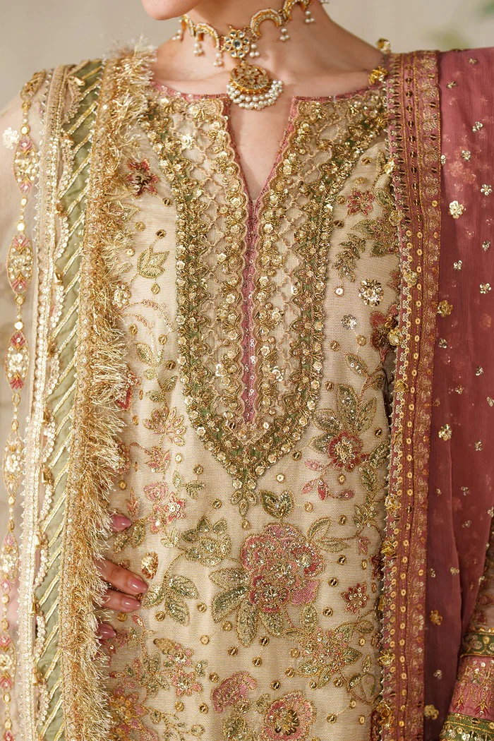 Baroque - Luxury Mysoory Embroidered 3 Piece Unstitched - CH14-02 - Image 14