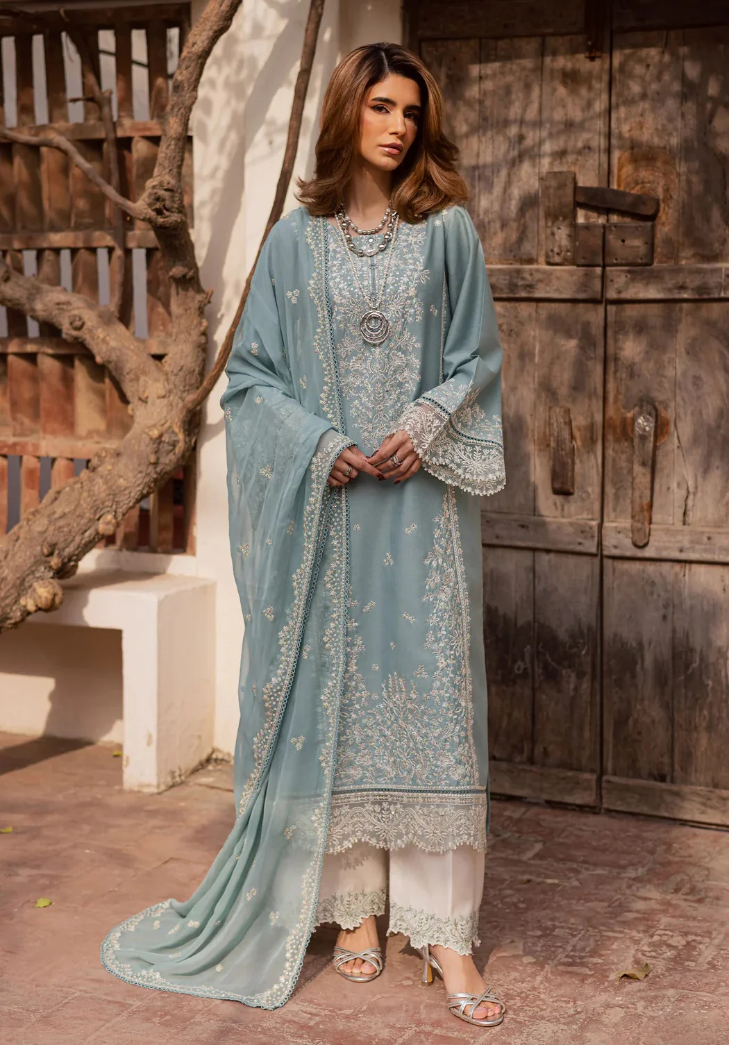 Batik - Naisha - Luxury Lawn Embroidered 3 Piece Unstitched - Image 3