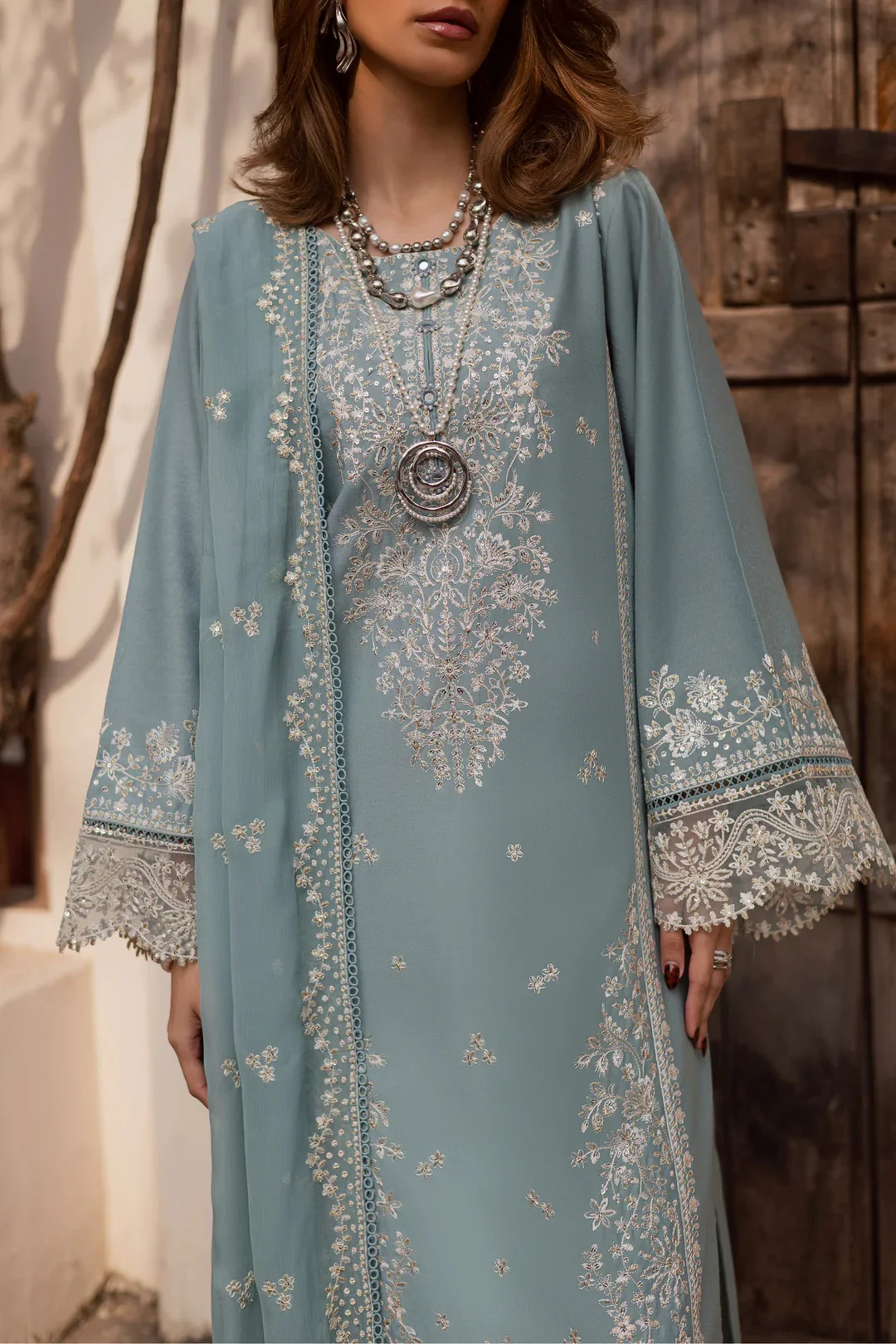 Batik - Naisha - Luxury Lawn Embroidered 3 Piece Unstitched - Image 4