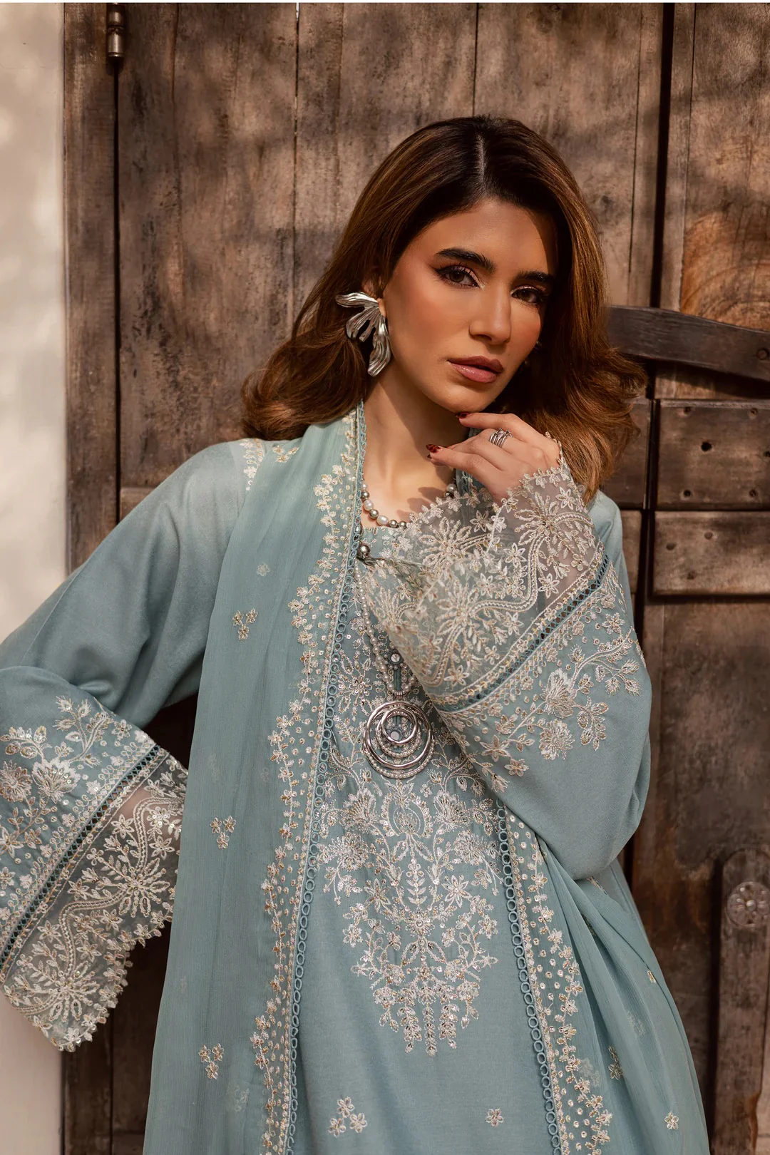 Batik - Naisha - Luxury Lawn Embroidered 3 Piece Unstitched - Image 7