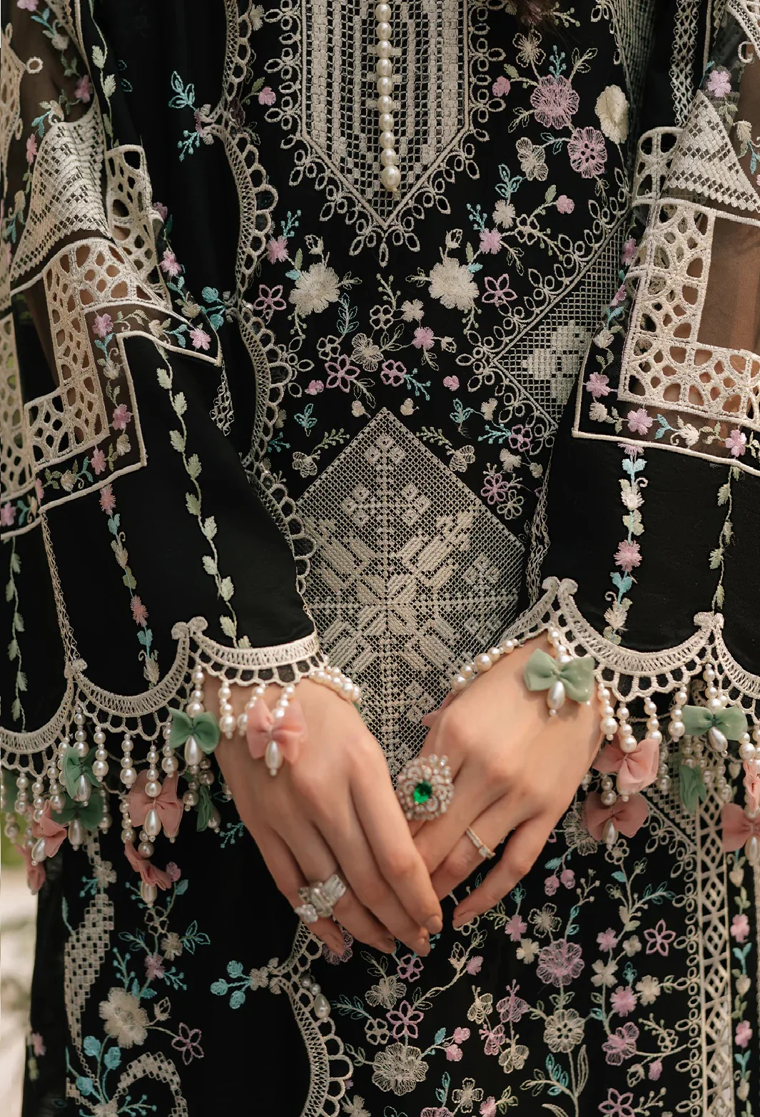 Bin Ilyas - 103 - B - Luxury Lawn Embroidered 3 Piece Unstitched Fareesa - Image 5