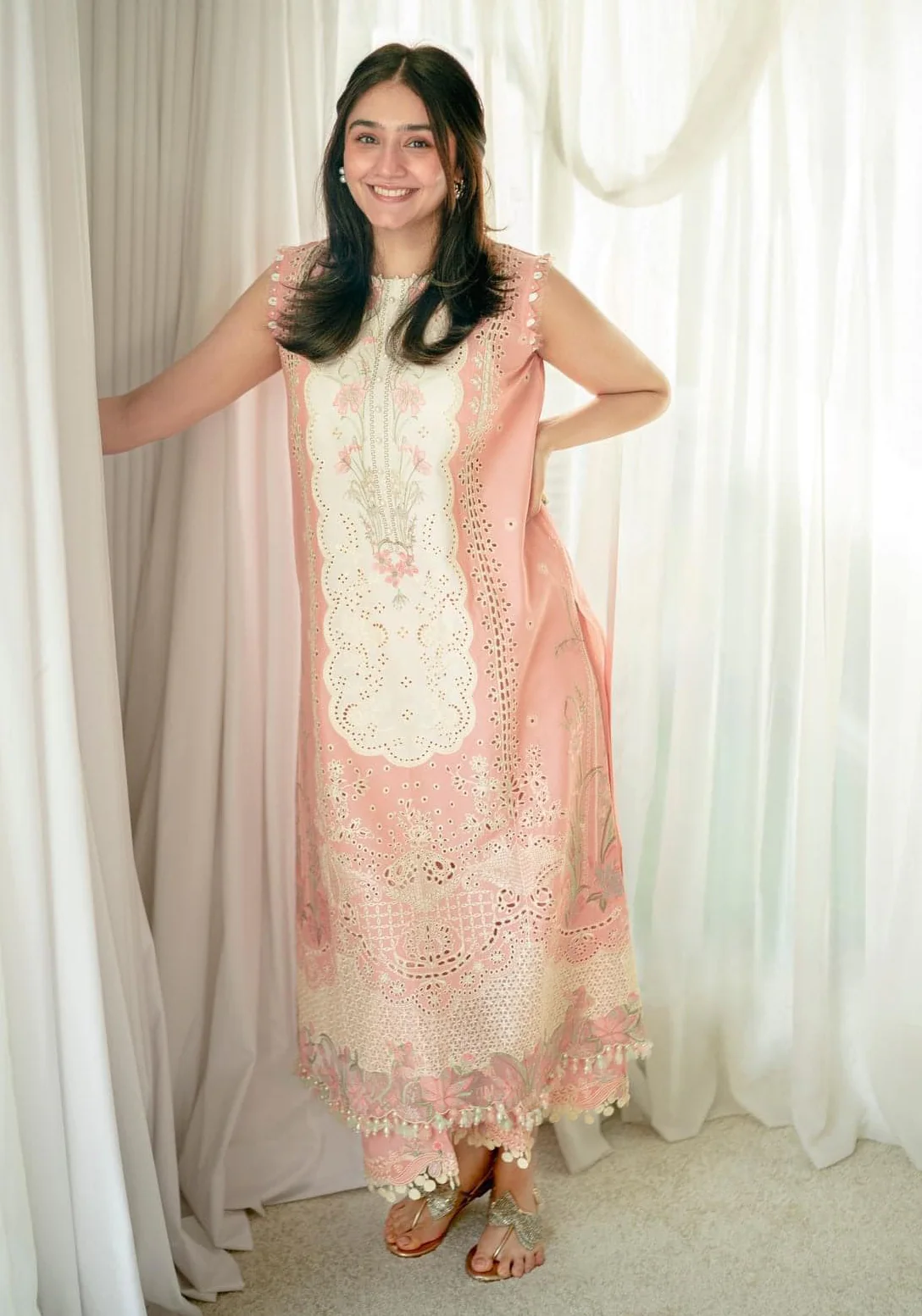 Bin Ilyas Luxury Lawn Embroidered 3 Piece Unstitched 216 - A KLARA - Image 4