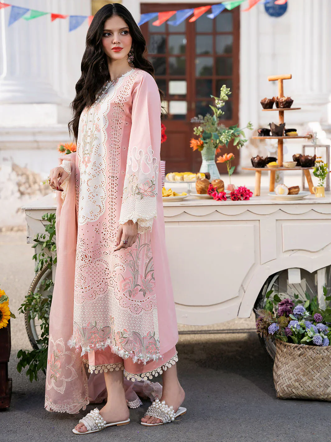 Bin Ilyas Luxury Lawn Embroidered 3 Piece Unstitched 216 - A KLARA - Image 8
