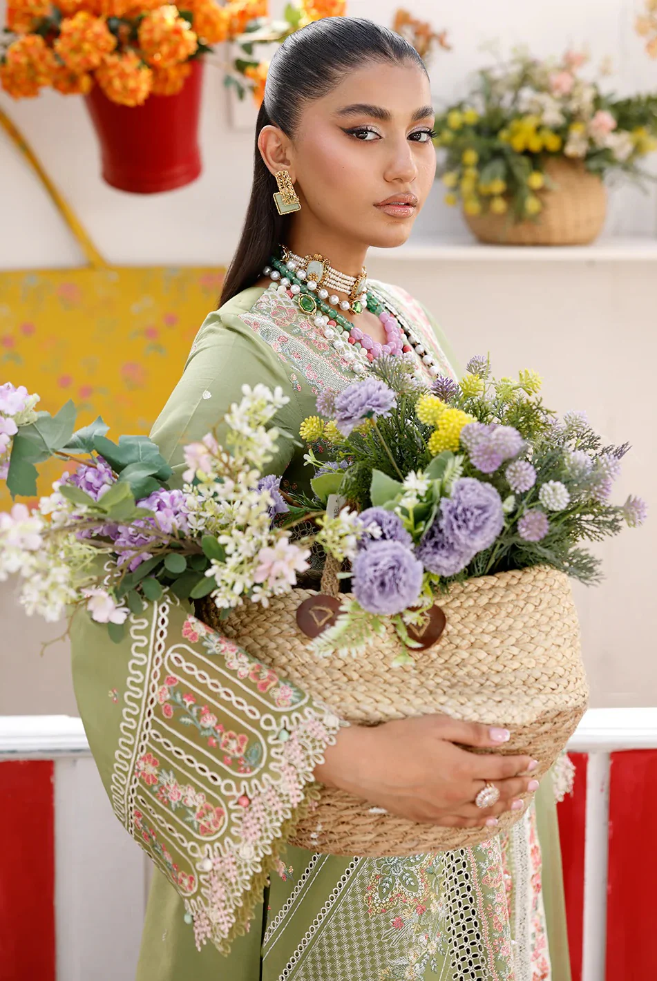 Bin ilyas - Luxury Lawn Embroidered 3 Piece Unstitched - 33 - A - Image 5