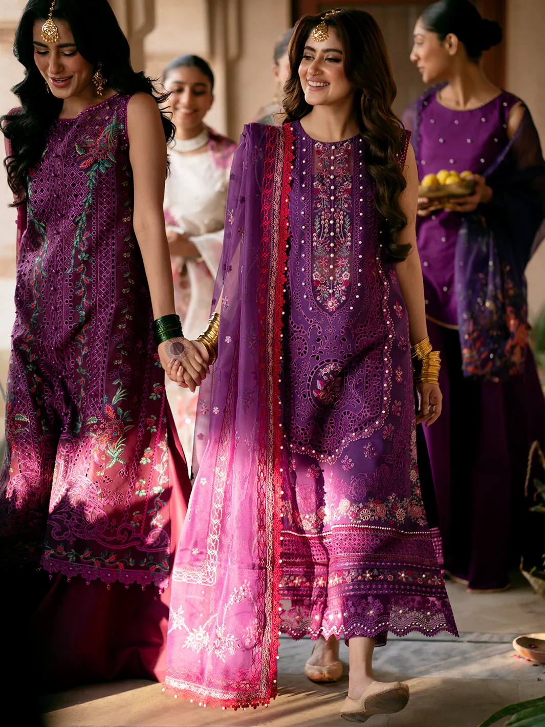 Bin Ilyas Luxury Lawn Embroidered 3 Piece Unstitched - 404-A DilBaro - Image 4