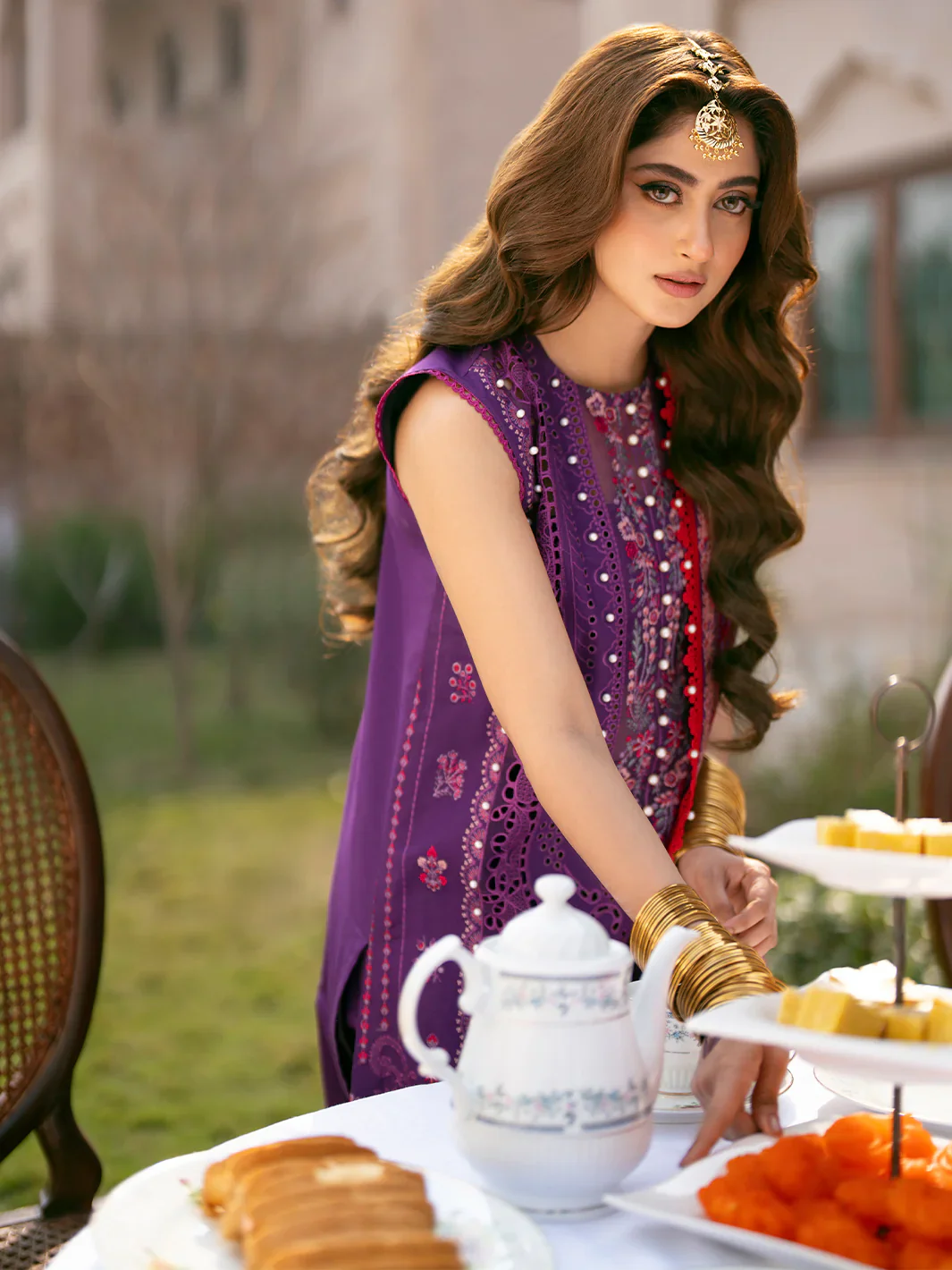 Bin Ilyas Luxury Lawn Embroidered 3 Piece Unstitched - 404-A DilBaro - Image 6