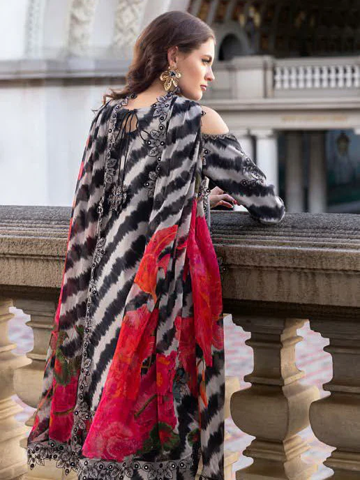 Charizma Aghaz e Nou Embroidered Lawn Unstitched 3Pc Suit AG5-01 - Image 4