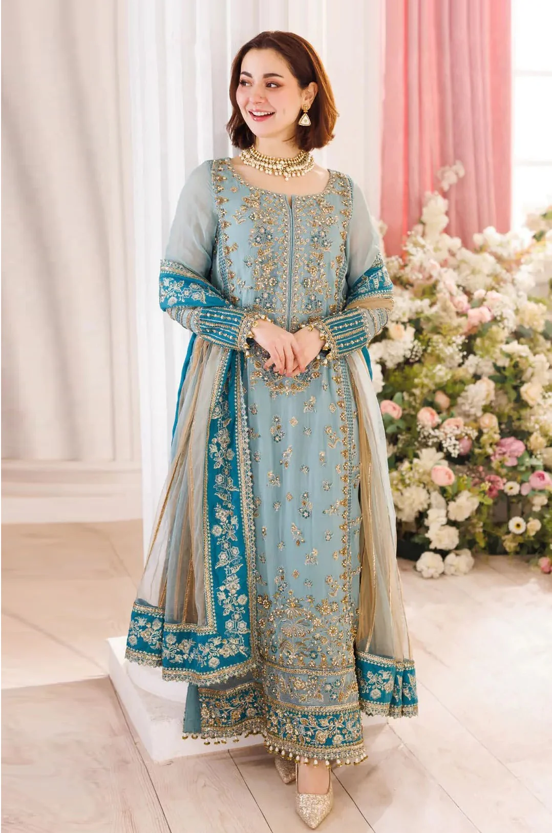 Charizma - Dastan-E-Jashan - Embroidered Chiffon Unstitched 3 Piece DJ5-08 - Image 2