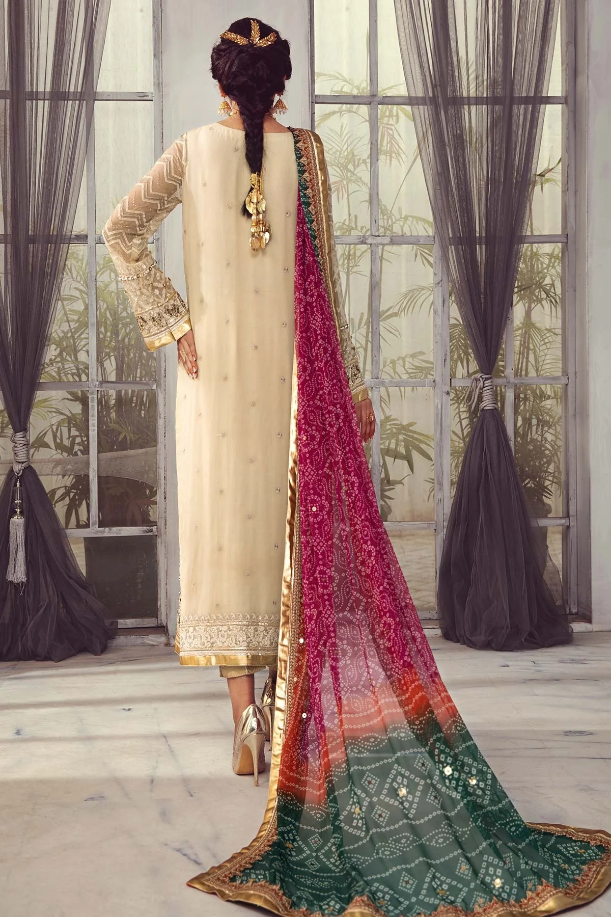 Charizma Luxury Chiffon Embroidered 3 Piece Unstitched - Dastan e jashan - Image 2
