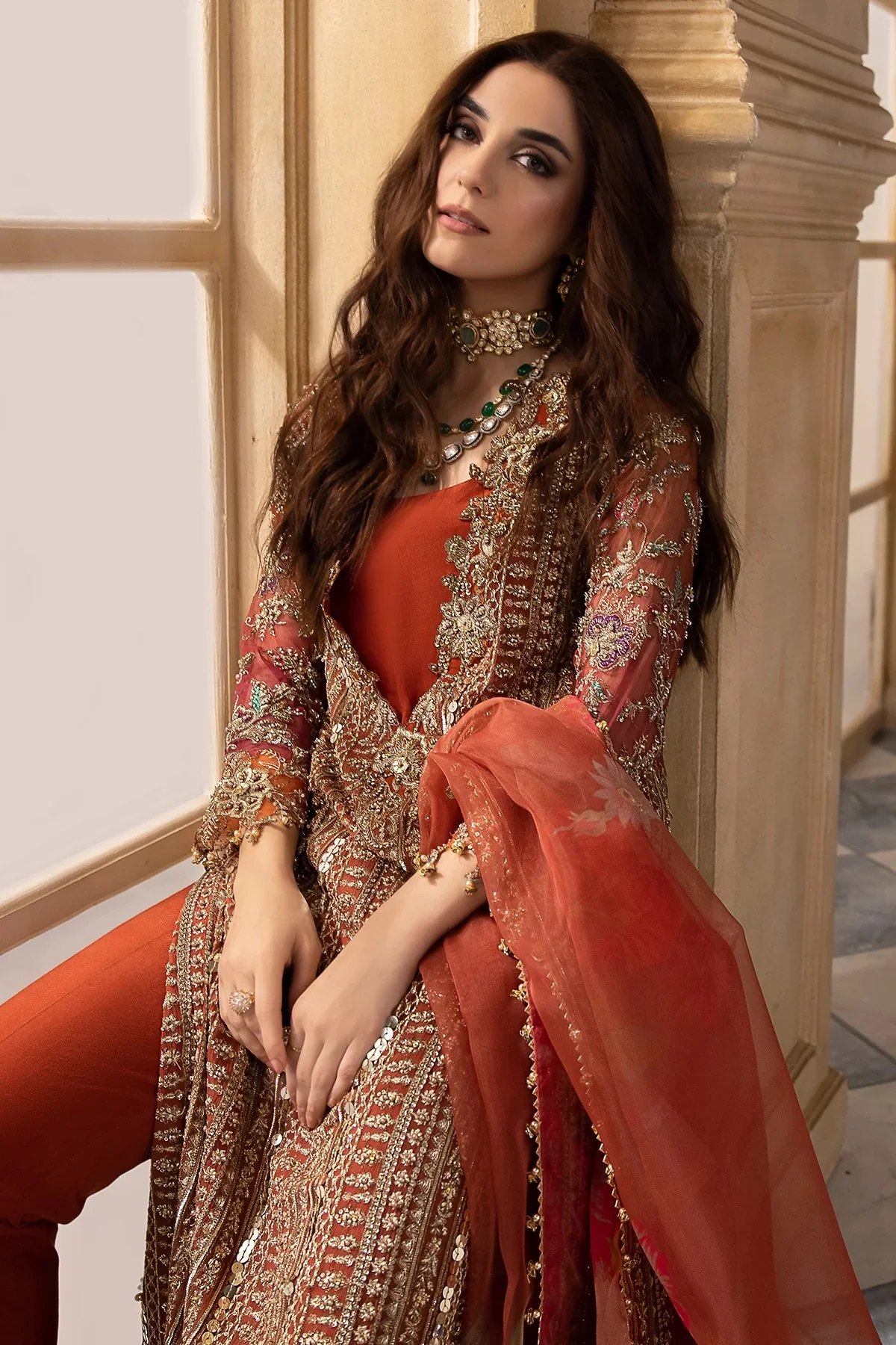 Charizma Pure Chiffon Embroidered 3 Piece Unstitched DJW4-04 - Image 12