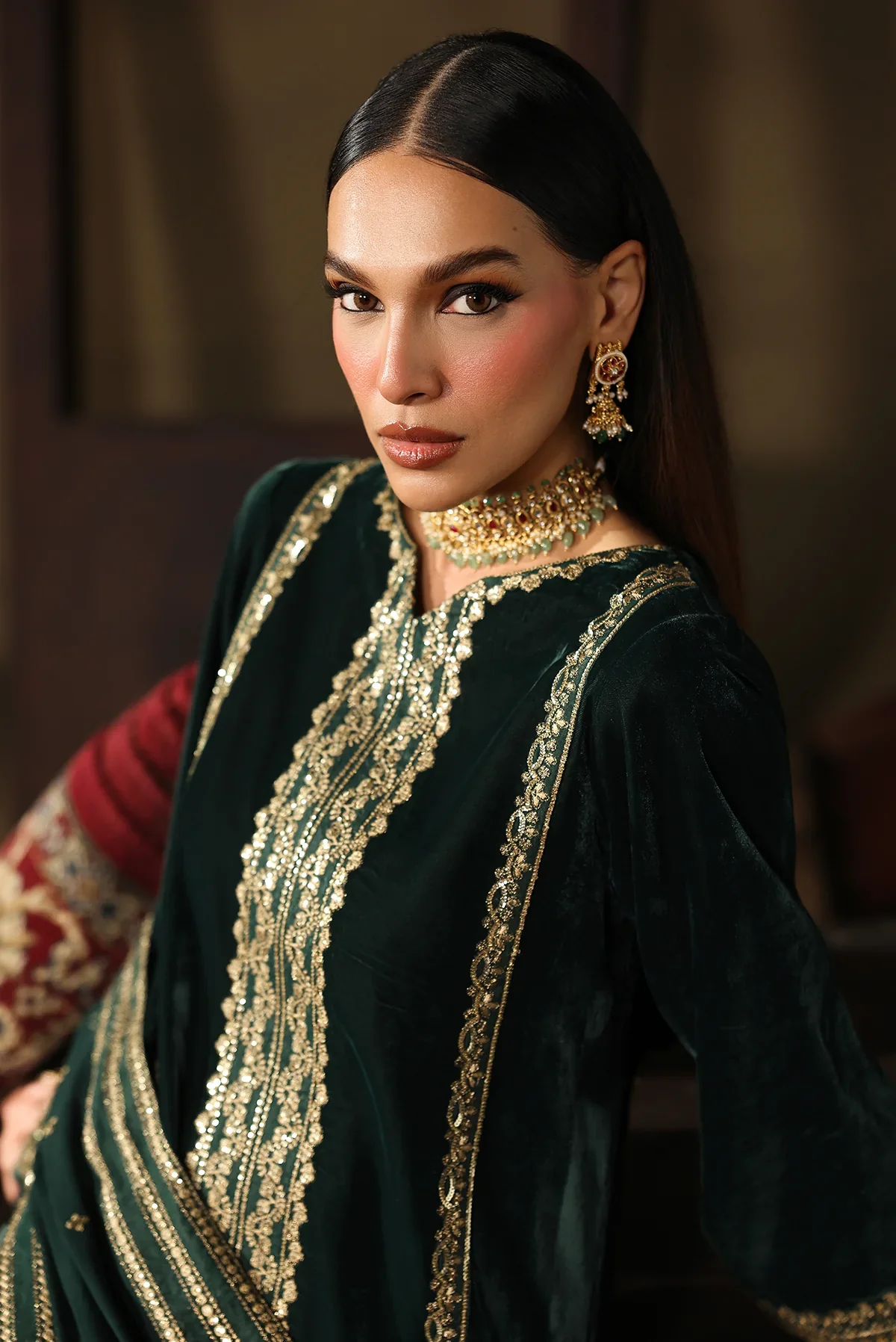 Charizma Signora Unstitched Premium Velvet Collection CVT5-05 - Image 5
