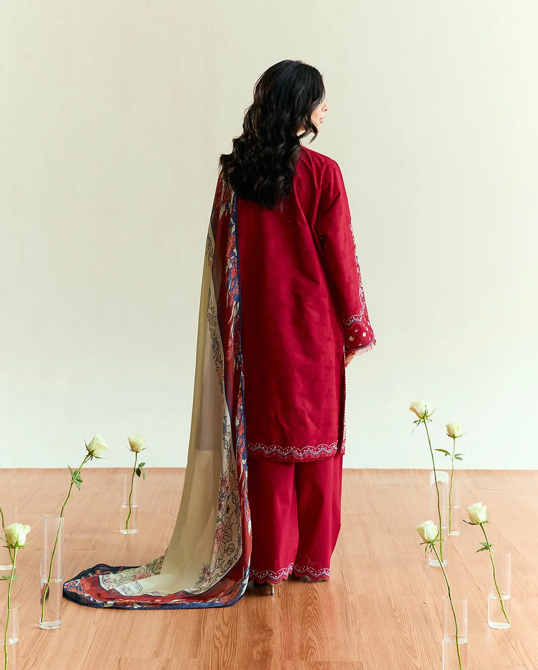 Coco By Zara Shahjahan Luxury Lawn Embroidered Unstitched 3 Piece Alba D8 - Image 4