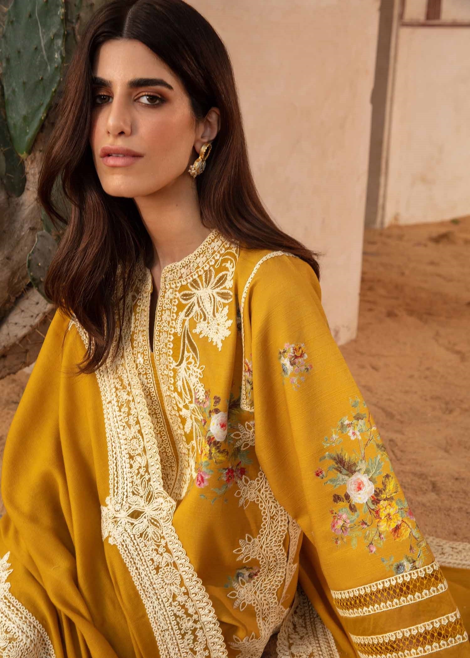 Crimson Luxury Lawn Embroidered Unstitched Suits Marori Tales - CRWP 2A - Image 6