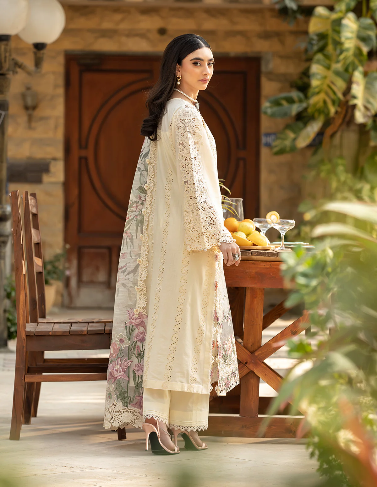 Elaf Embroidered Lawn Suit Unstitched 3 Pc ELM-11 Kohinoor - Eid Collection - Image 2