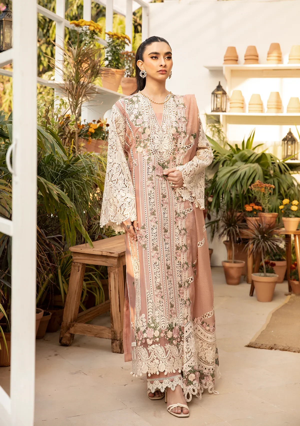 Elaf Luxury Embroidered Lawn Collection 3 Pc Unstitched ELM-12 SHAHANA - Image 4