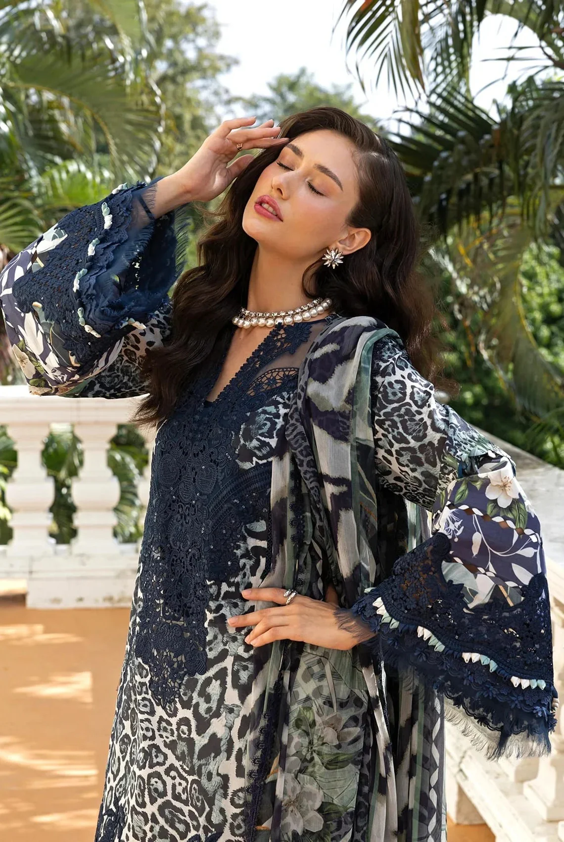 Elaf - Luxury Lawn Embroidered 3 Piece Unstitched - ESA-3B - Image 3