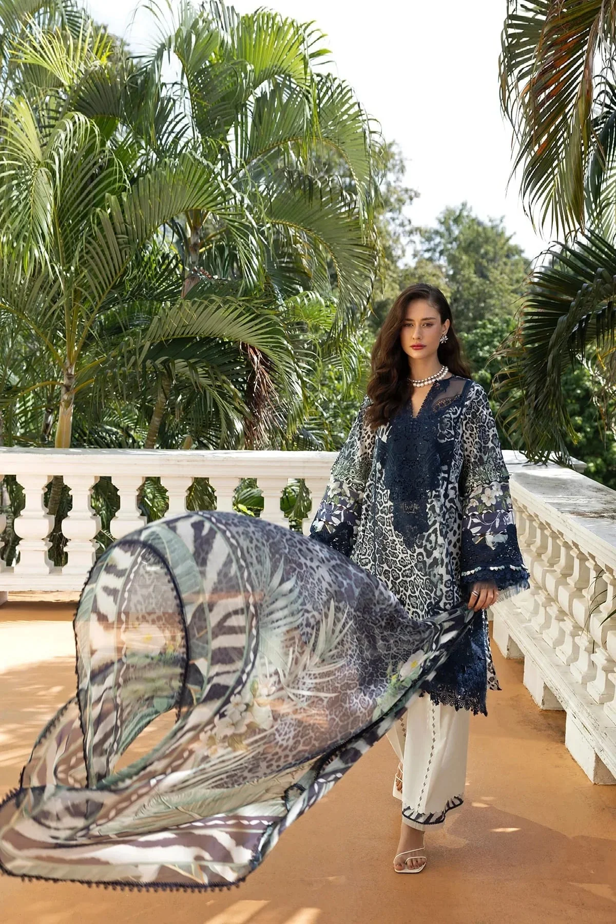 Elaf - Luxury Lawn Embroidered 3 Piece Unstitched - ESA-3B - Image 5