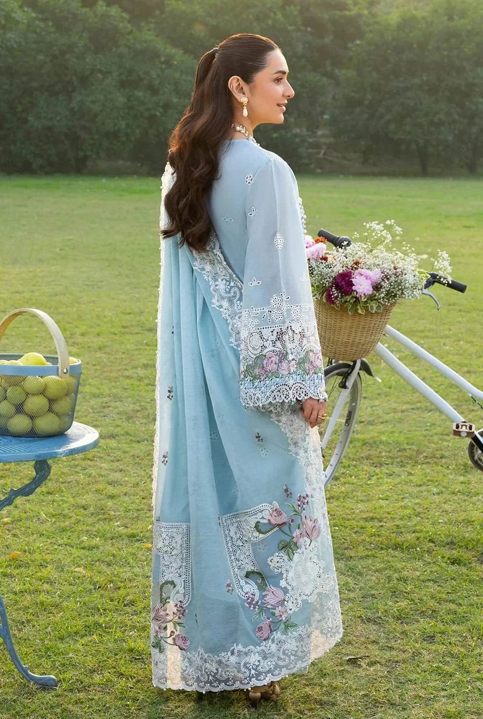 Elaf - Luxury Lawn Embroidered 3 Piece Unstitched - MORNING DRIZZLE - Image 4