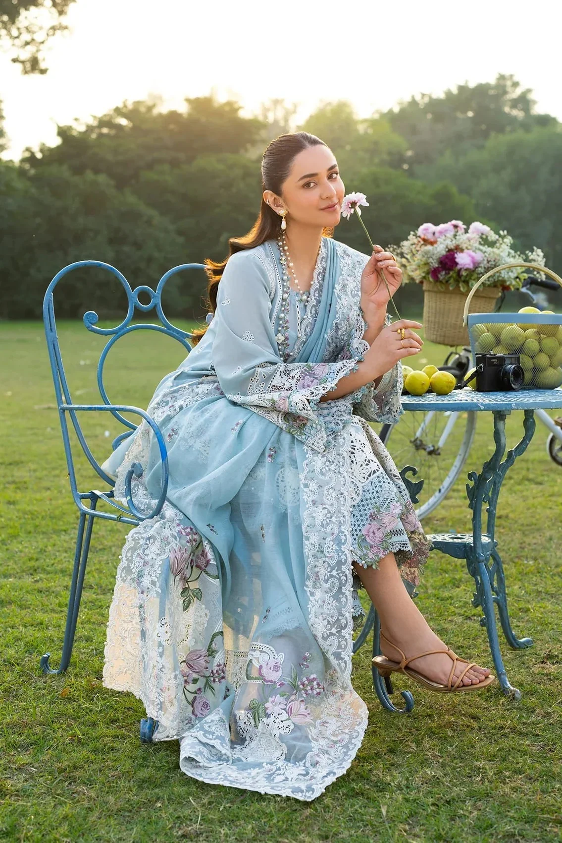 Elaf - Luxury Lawn Embroidered 3 Piece Unstitched - MORNING DRIZZLE - Image 6
