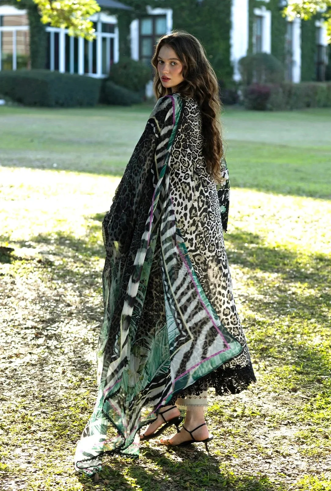 Elaf - Luxury Lawn Embroidered Unstitched 3 Piece - ESA-3A - Image 5