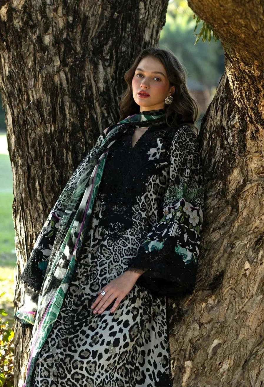 Elaf - Luxury Lawn Embroidered Unstitched 3 Piece - ESA-3A - Image 6