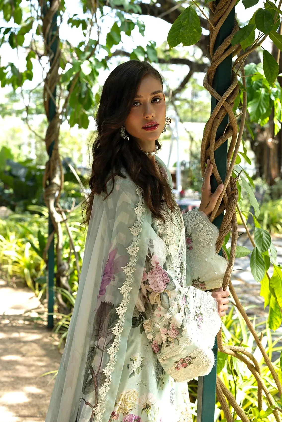 Elaf Premium Lawn Embroidered 3 Piece Unstitched - ESA-4B - Image 7