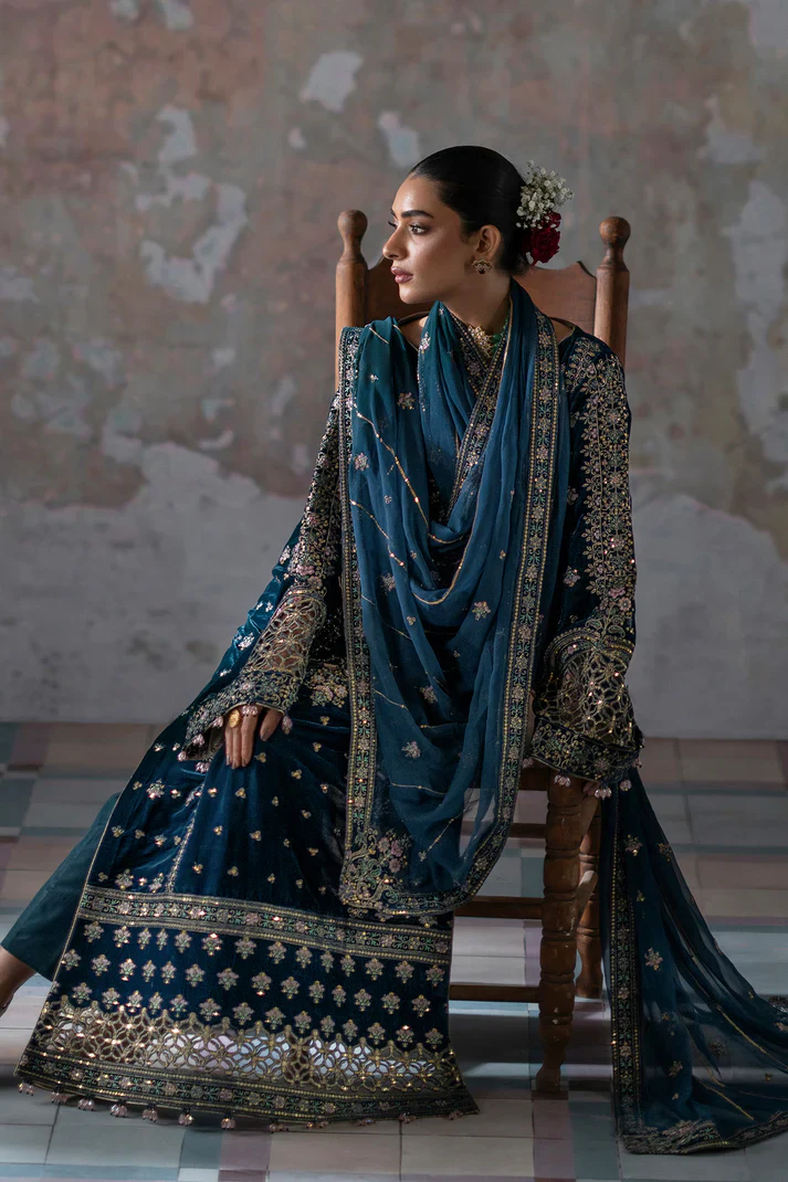 Emaan Adeel Saanjh Luxury Velvet Collection Unstitched MEHER - Image 3