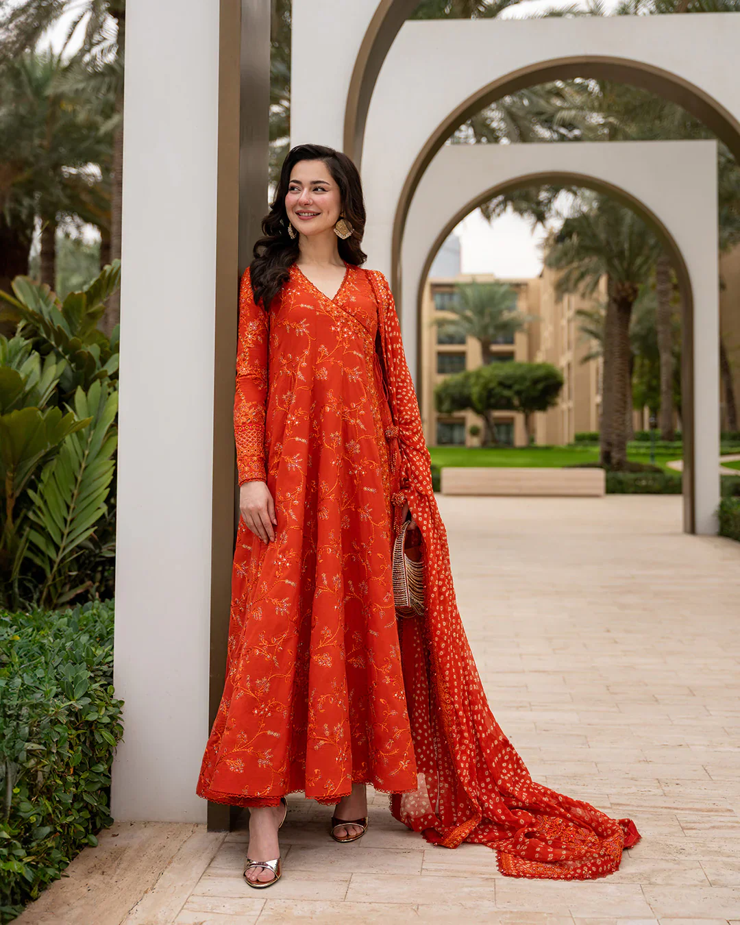 Faiza Saqlain 3 Pc Luxury Lawn Embroidered | Denisa Chunri Duppatta - Image 3