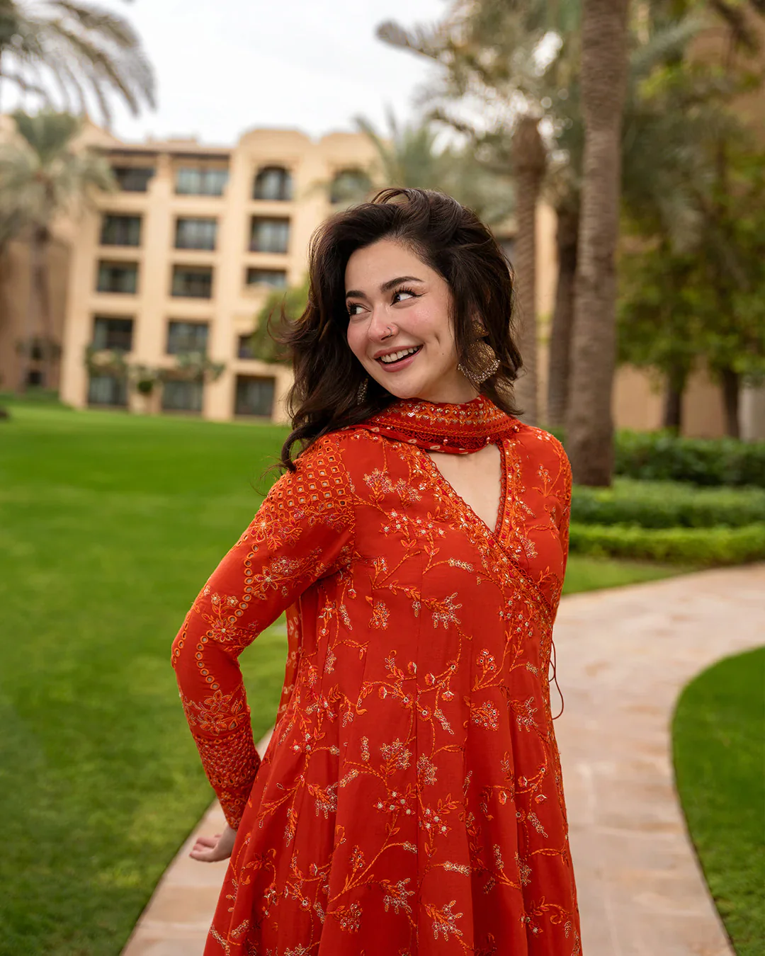 Faiza Saqlain 3 Pc Luxury Lawn Embroidered | Denisa Chunri Duppatta - Image 5
