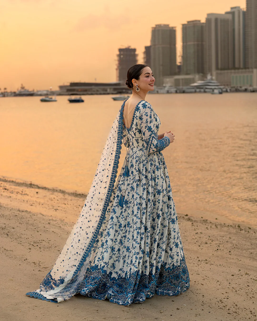 Faiza Saqlain 3 Pc Luxury Lawn Embroidered | Jehona - Image 4